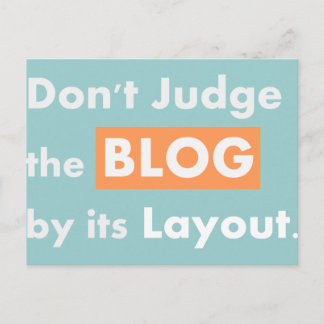 Blog quotes Don't Judge Postcard