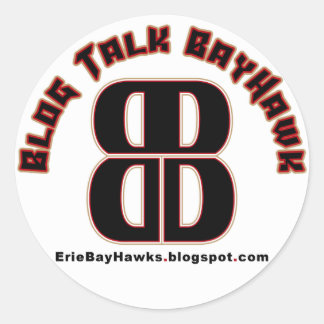Blog Talk BayHawk White Stickers