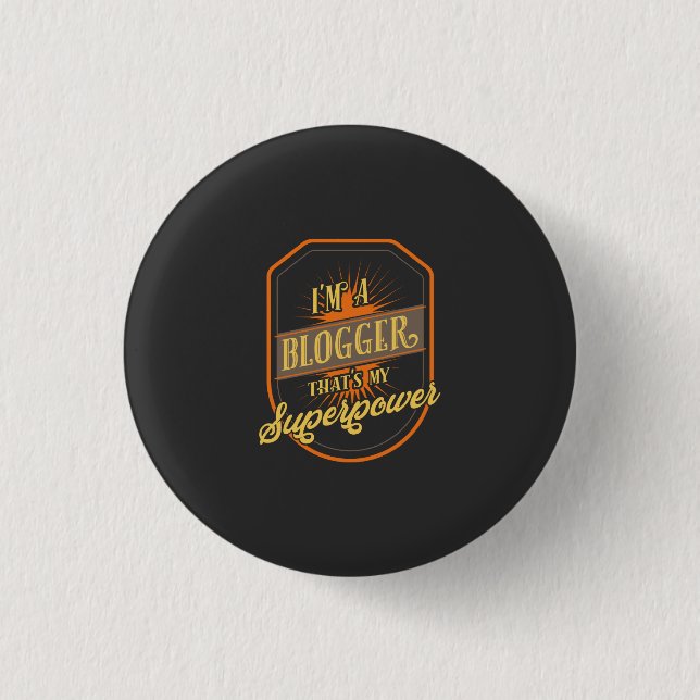 Blogger 3 Cm Round Badge (Front)