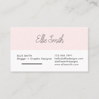 Blogger and Graphic Designer Business Card