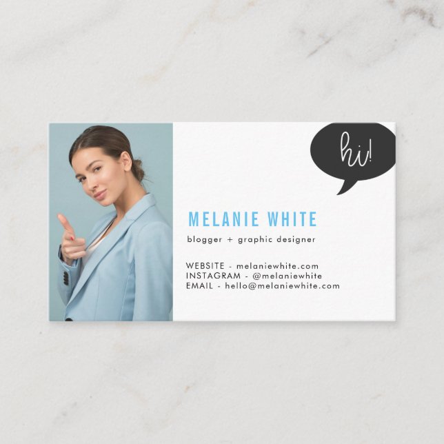 Blogger and Graphic Designer Business Card (Front)