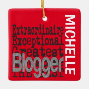 Blogger Extraordinaire CUSTOM Ceramic Ornament