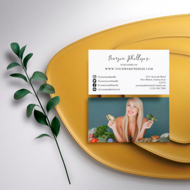 Blogger Influencer Content Creator Photo Social Business Card (Creator Uploaded)