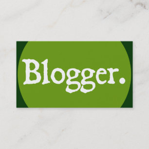 Blogger White Lettering Business Card