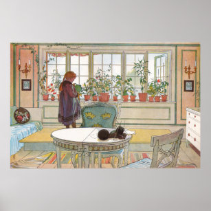 Blomsterfönstret by Carl Larsson Poster