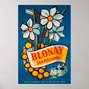 Blonay, Les Pléiades,Switzerland,Travel Poster