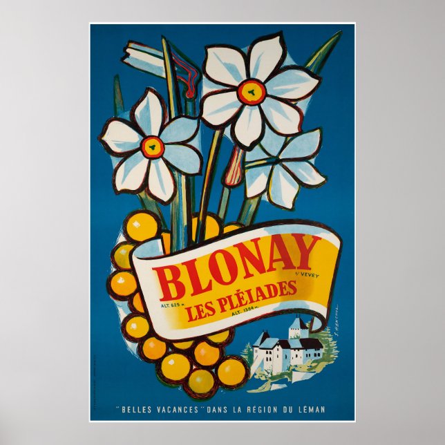 Blonay, Les Pléiades,Switzerland,Travel Poster (Front)