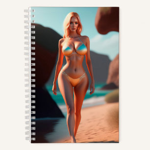 Blond christina hendricks walking Notebook
