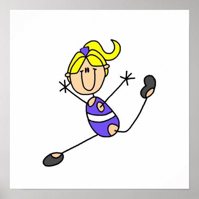 Blond Girl Gymnast Poster (Front)