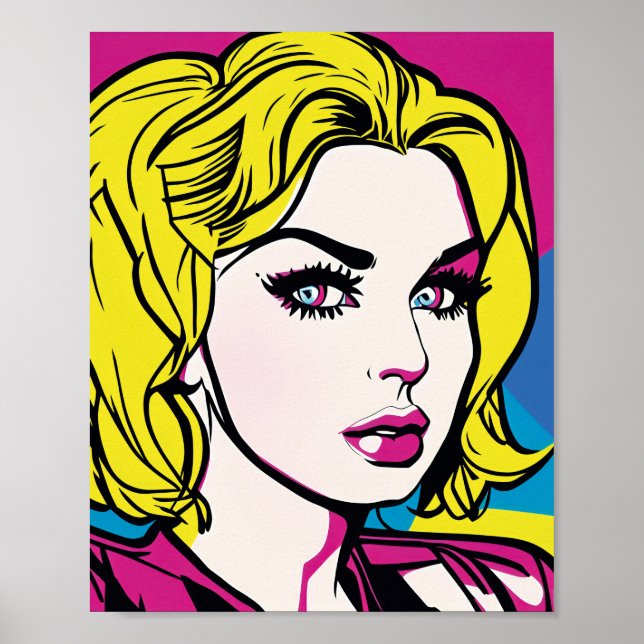 blond Lady - Pop Art Series Poster (Front)