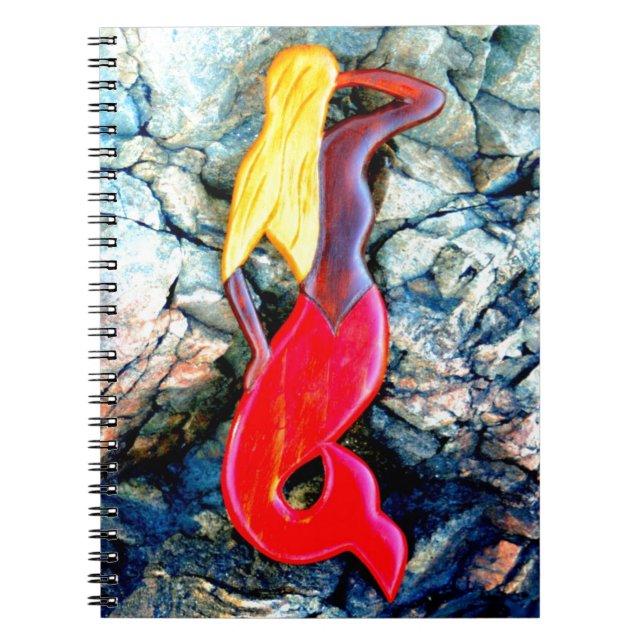 blond mermaid in red notebook (Front)