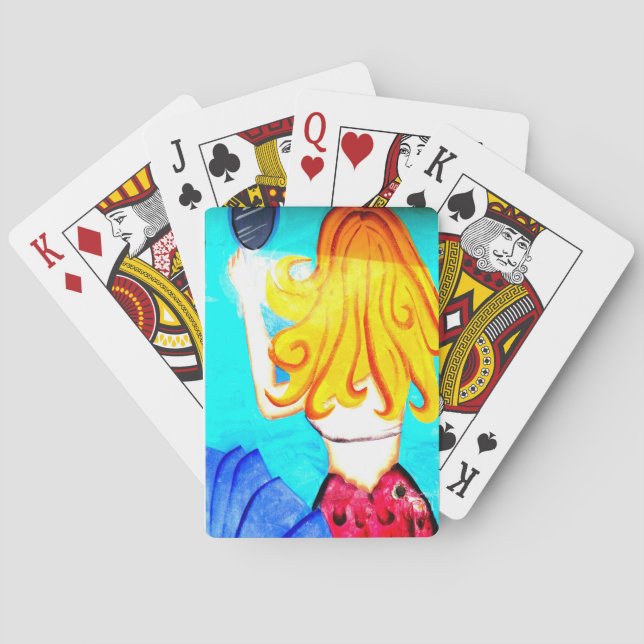 blond mermaid playing cards (Back)