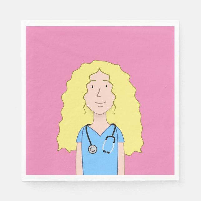 Blond Nurse Napkin (Front)