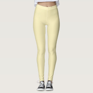 Blond Solid Color Leggings