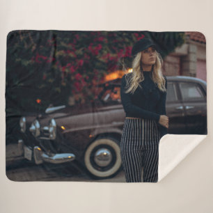 BLONDE and STUDE Sherpa Blanket