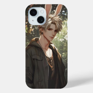 Blonde Anime Bunny Boy iPhone 15 Case