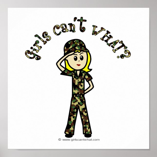 Blonde Army Woman Poster (Front)