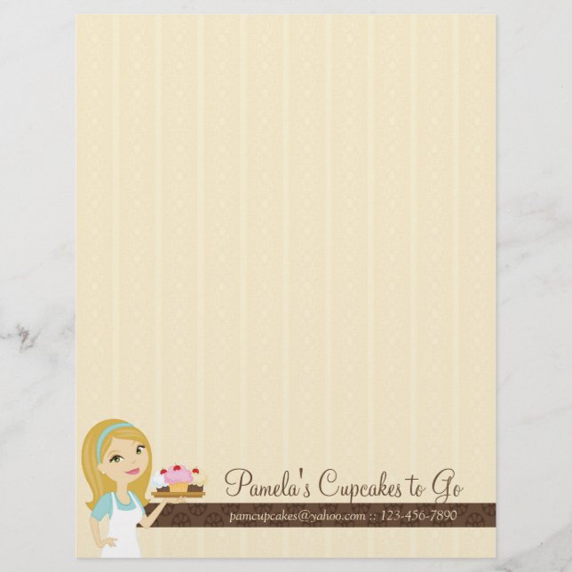 Blonde Baker Cupcake D12 Letterhead 8 (Front)