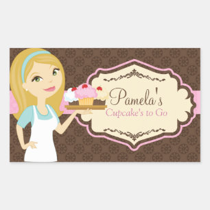 Blonde Baker Cupcake D12 Product Price Stickers 4