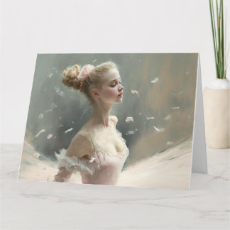 Blonde ballerina , a girl who loves ballet card