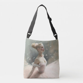 Blonde ballerina , a girl who loves ballet crossbody bag