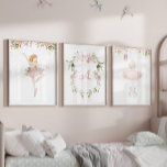 Blonde ballerina monogram girl room<br><div class="desc">Blonde ballerina monogram girl room Wall Art Sets</div>