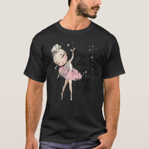 Blonde Ballet Dancer Girls Ballerina Dance Class W T-Shirt