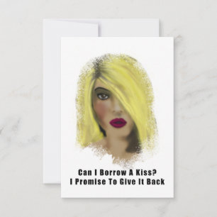 Blonde Bombshell Woman Borrow A Kiss