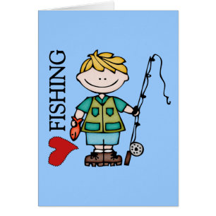 Blonde Boy I Love Fishing