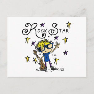Blonde Boy Rock Star Postcard