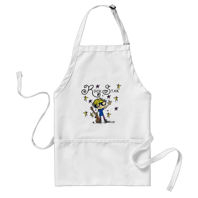 Blonde Boy Rock Star Standard Apron (Front)