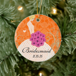 Blonde Bridesmaid Gifts You Choose Colours Ceramic Tree Decoration
