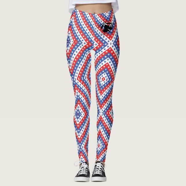 Blonde & Broke - Patterned Leggings - Black Logo (Front)