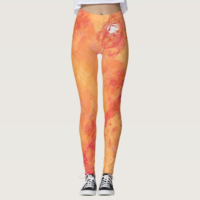 Blonde & Broke - Patterned Leggings - White Logo (Front)