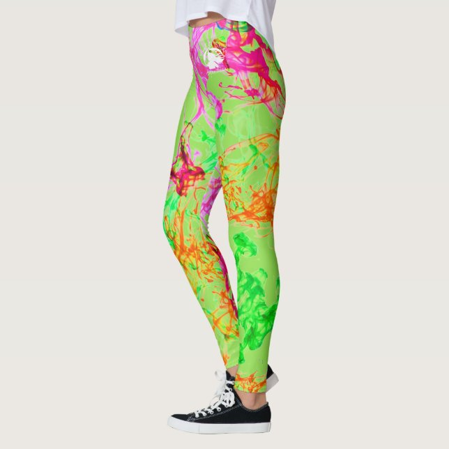 Blonde & Broke - Patterned Leggings - White Logo (Left)