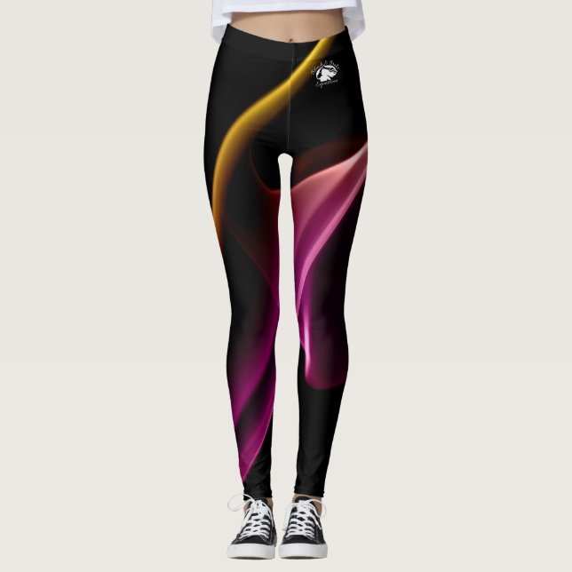 Blonde & Broke - Patterned Leggings - White Logo (Front)