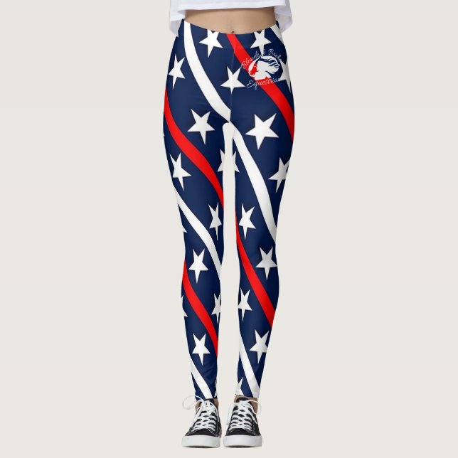 Blonde & Broke - Patterned Leggings - White Logo (Front)