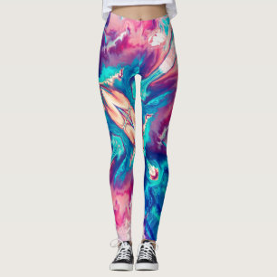 Blonde & Broke - Patterned Leggings - White Logo