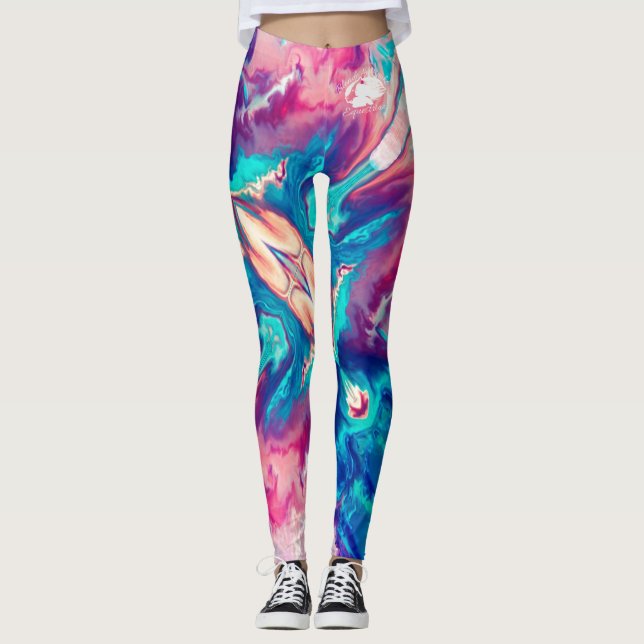Blonde & Broke - Patterned Leggings - White Logo (Front)