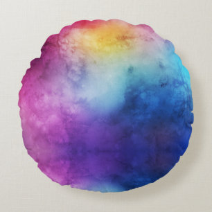 Blonde & Broke - Rainbow Watercolor Tie Dye Pillow