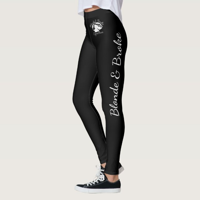 Blonde & Broke - Solid Leggings - Script (Left)