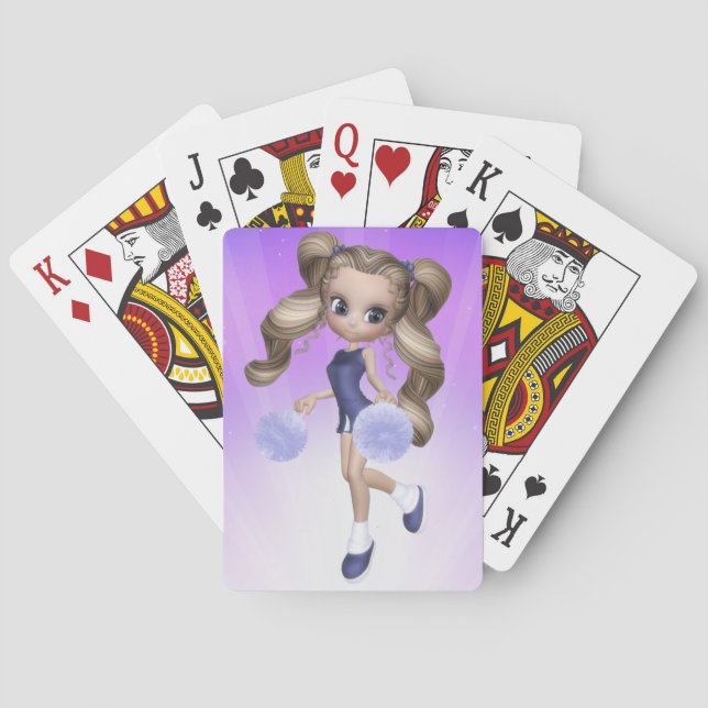Blonde Cheerleader Playing Cards (Back)
