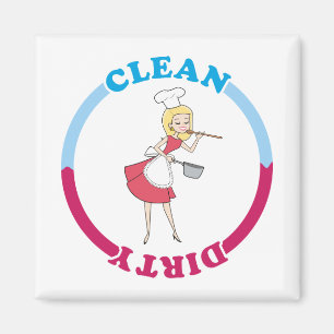 Blonde Clean Dirty Magnet for dishwasher
