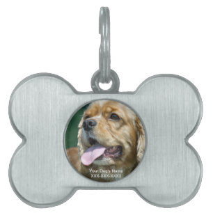 Blonde Cocker Customisable Pet Tag