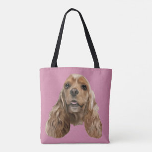 Blonde Cocker Spaniel Dog Tote Bag