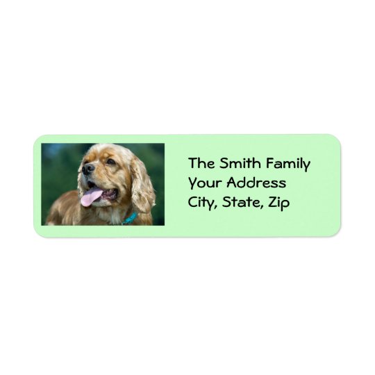 Blonde Cocker Spaniel Label Return Address Label