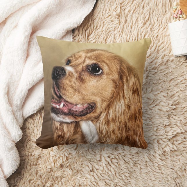 Blonde Cocker Spaniel Throw Pillow (Creator Uploaded)