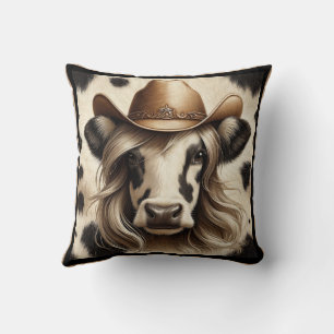 Blonde Country Cow Girl Cushion