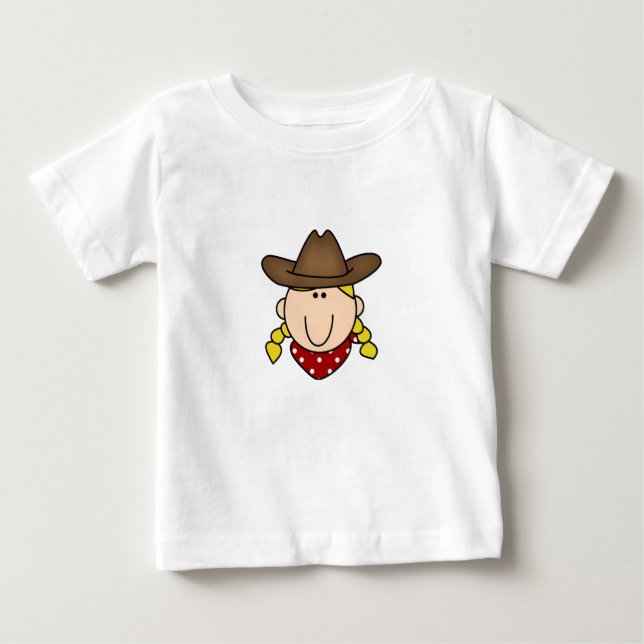 Blonde Cowgirl Baby T-Shirt (Front)
