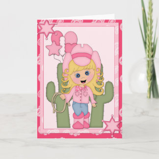 Blonde Cowgirl Greeting Card